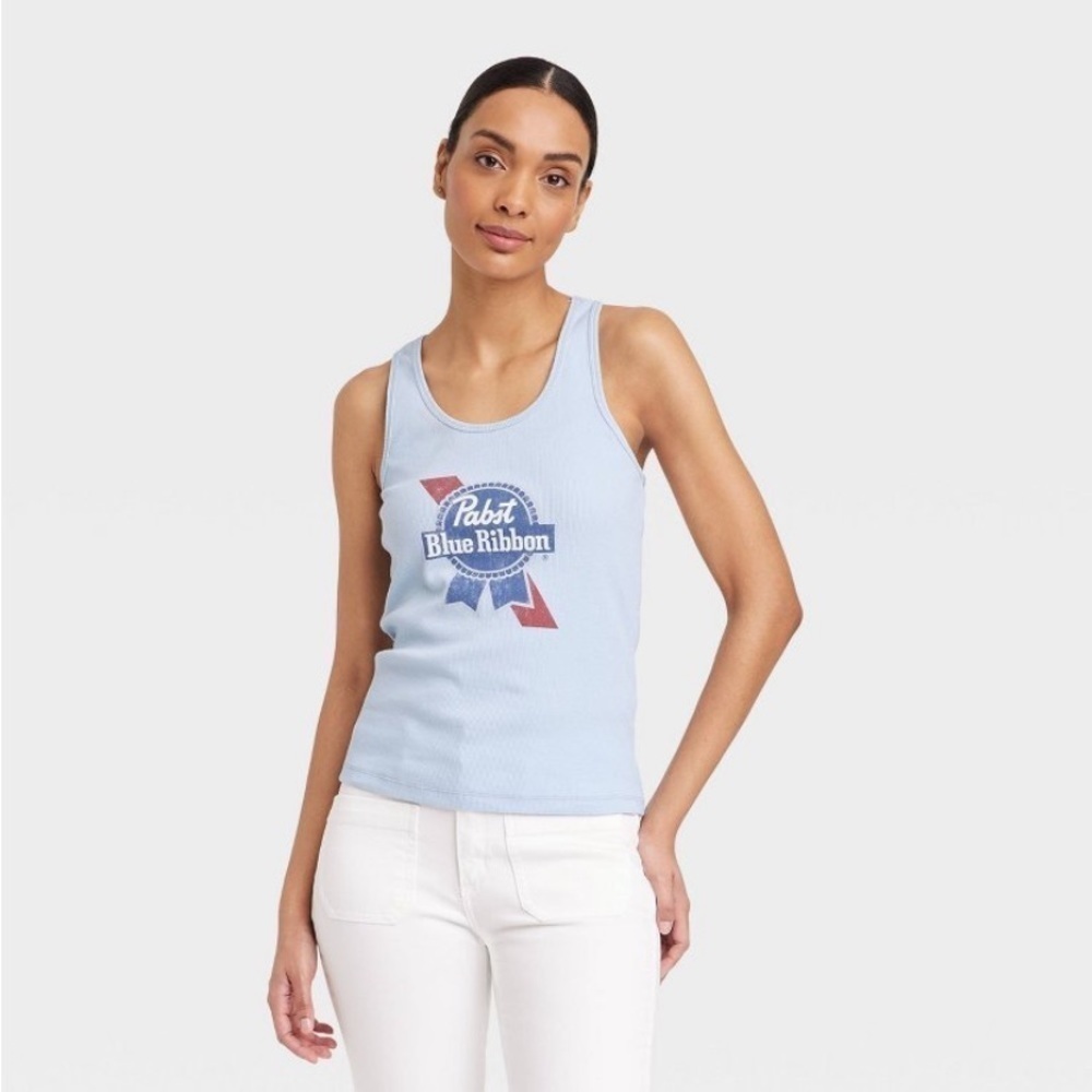 Women's Pabst blue ribbon Graphic Tank Top - Blue